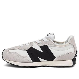New Balance (TD) New Balance 327 New-B Hook & Loop Shoes Grey Beige Black NW327FE