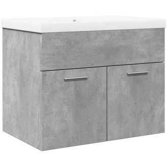 vidaXL Mobile da Bagno con Lavabo Integrato Grigio Cemento - Vidaxl