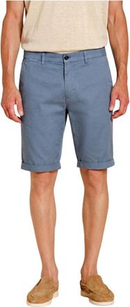Mason's London Chino Bermuda - Heren - Korte Broeken - Blauw - S - Katoen - Korte Broeken