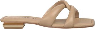 Alma En Pena Anatomische Platte Sandaal - Dames - Sandalen - Beige - 38 EU - Leer - Schoenen
