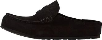 Birkenstock Naples Gesneden Su&egrave;de Smalle Pasvorm - Dames - Slip ons - Zwart - 39 EU - Su&egrave;de - Schoenen
