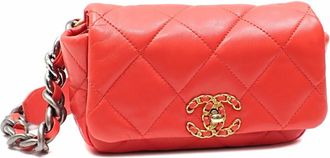 Chanel Orange Leather Sling Bag (Pre-Owned)