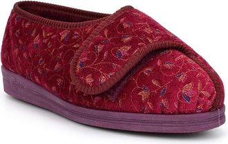 Generic Womens Extra Wide Slippers EEEE Width 4E Super Wide Slippers 8 UK Burgundy
