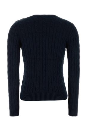 Polo Ralph Lauren Cable-Knit Cotton Blend Sweater - Navy