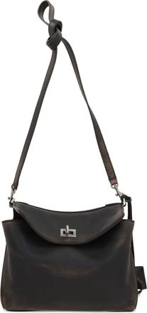 Balenciaga Borsa messenger Rodeo piccola in pelle - Marrone