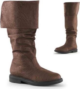 Generic Pirate Boots,Womens Knee High Pirate Boots,Medieval Renaissance Pull on Mid Calf Gothic Boot Flat Jazz Booties Renaissance Fall Winter Booties Vintage