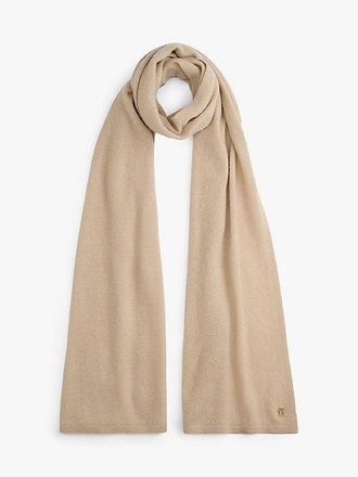 Tommy Hilfiger Pure Cashmere TH Monogram Plaque Scarf