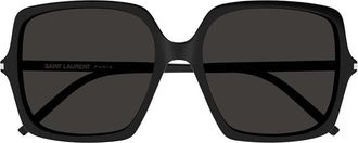 Saint Laurent SL591001 Square Full Rim Sunglasses - Black