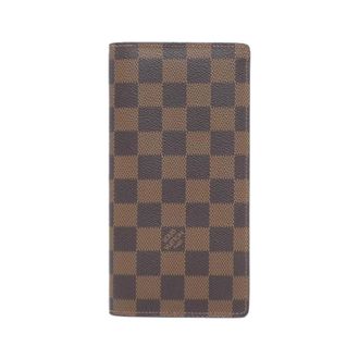 Louis Vuitton Brown Coated Canvas Long Wallet (Bi-Fold) (Pre-Owned)