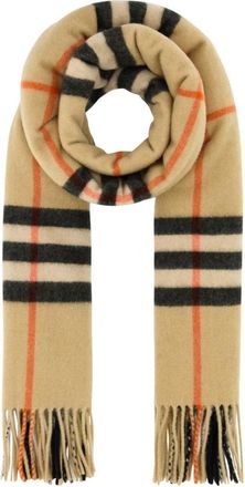 Burberry Accessoires, unisex, Veelkleurig, ONE Size, Kasjmier, Brede Cross Stitch EKD Check Kasjmieren Sjaal