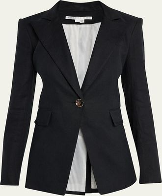 Veronica Beard Lamb Leather Moto Dickey