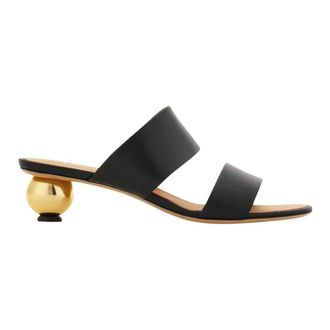 Ferragamo Mules con Tacco Scolpito - - Shoes - Donna - Nero - 37 1/2 EU