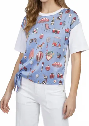 Vilagallo Keira T-Shirt In Rayas Vintage
