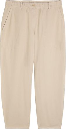 Eileen Fisher Eileen Fisher Barrel-leg Cotton Trousers - Beige - L (UK 18-20 / XL)