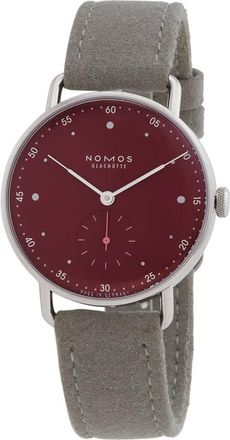 NOMOS Glash&uuml;tte Metro 33 Automatic Muted Red Dial Watch 1123
