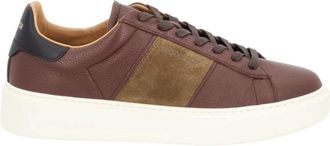Woolrich Sleek Low-Top Sneakers With Suede Side Panels And Gold Branding
