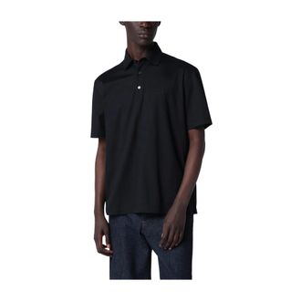 Ermenegildo Zegna Polo Shirts, male, Blue, Size: 2XL Short Sleeves Polo