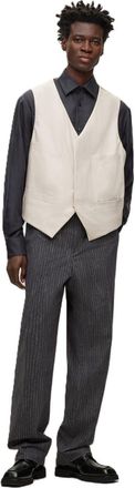 HUGO BOSS Mens Duran Solid Patterned Overshirt in Light/Grey - Size Medium