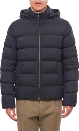 Herno Down Jackets, male, Black, L, Bomber Jacket