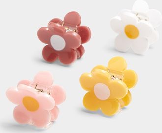 Simons Floral silhouette mini clips Set of 4