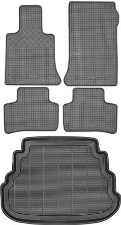 OEM Juego De Alfombrillas De Goma Para Coche Y Maletero Para Mercedes Glk X204 Suv (2009-2015)