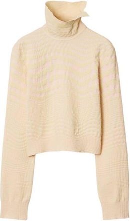 Burberry Warped Houndstooth Turtleneck Sweater, Size XX-Small