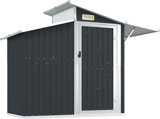 vidaXL Cobertizo De Jard&iacute;n Acero Galvanizado Antracita 270x130x208,5cm Vidaxl