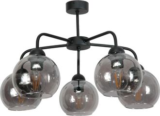 OEM L&aacute;mpara De Techo Industrial Tipo Loft, Color Negro, Roger 13-780
