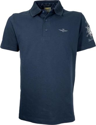 Aeronautica Basis Katoen Korte Mouw Polo Blauw - Heren - Polos - Blauw - M - Katoen - Tops