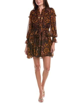 Marchesa Silk-Blend Mini Dress