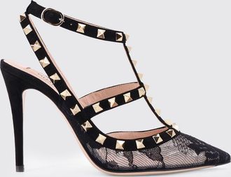 Valentino Garavani Pump Rockstud Valentino Garavani in camoscio e pizzo
