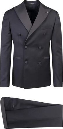 Tagliatore Smoking Doppiopetto - Heren - Business pakken - Blauw - XS - Wol - Kostuums