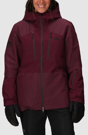 Outdoor Research Powderverse Waterproof Ski Jacket in Winterberry at Nordstrom, Size X-Small