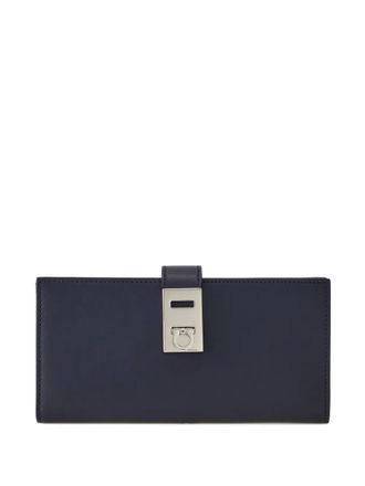 Ferragamo Gancini wallet - women - CALFSKIN - One Size - Blue