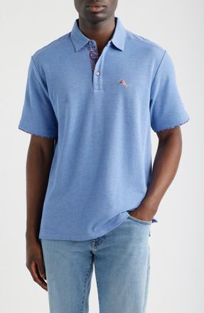 Tommy Bahama Geo Rio 5 OClock IslandZone Polo in Bright Cobalt Heather at Nordstrom, Size Xxx-Large