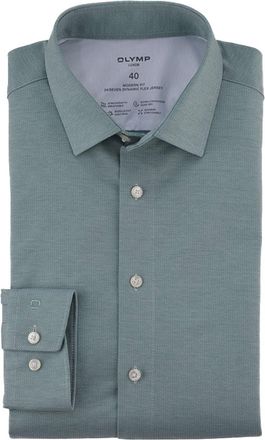 Olymp business overhemd Olymp Luxor 24/7 modern fit groen jersey