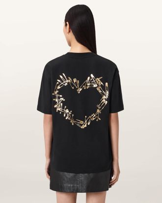 AllSaints Cotton Cora Etta Oversized T-Shirt, Size: XS