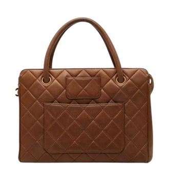 Chanel Pre-owned Handbags, female, Brown, Size: ONE SIZE Pre-owned Matelasse Handbag
