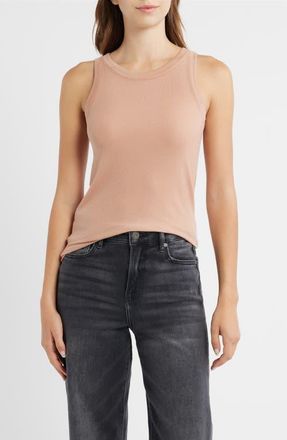 AllSaints Rina Rib Tank in Tuscan Pink at Nordstrom, Size X-Small