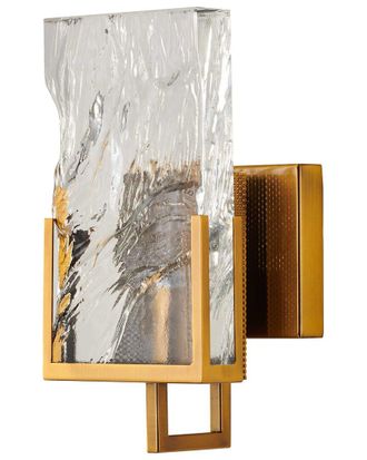 Bethel International Metal Wall Sconce With Glass Plaque