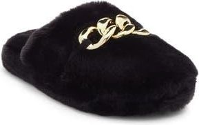 Abound Raya Faux Fur Slipper in Black at Nordstrom Rack, Size X-Large