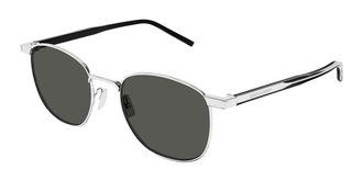 Saint Laurent SL 747 Asian Fit 007 Mens Sunglasses Silver Size 53