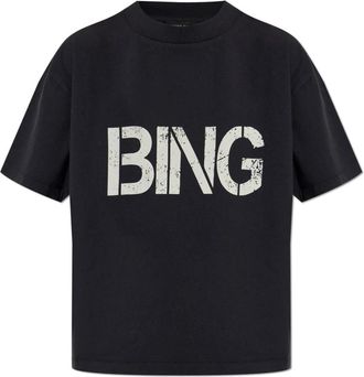 Anine Bing Vagner T-shirt - Dames - T-shirts - Zwart - XS - Katoen - Tops
