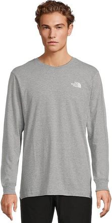 The North Face Evolution Box NSE Regular Long Sleeve T-Shirts Mens T Shirt TNF Pale Grey Heather : 3XL, Cotton