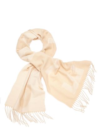 Elbsand Schal ELBSAND Fransenschal, Damen, beige (beige, wei&szlig;), Stoff, Polyester, mehrfarbig, Modet&uuml;cher Schal, weicher Winterschal, Damenschal, Modeschal VEG