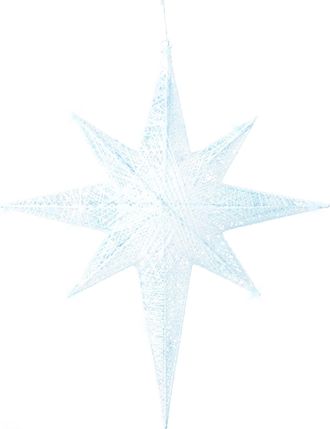 Beliani Beliani - Decoraci&oacute;n Figura Led Metal Blanco Forma De Estrella Algod&oacute;n Interiores Exteriores Osma