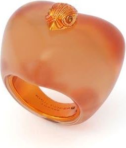 Kurt Geiger Jelly Eagle Cocktail Ring in Orange at Nordstrom, Size 7