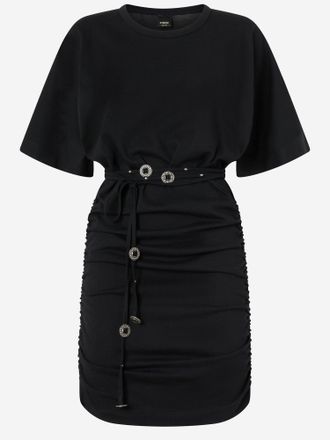 Pinko Pinko katoenen jurk met riem