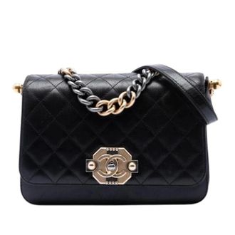 Chanel Pre-owned Satchel - Dames - Pre-owned - Zwart - Maat: ONE Size Leer