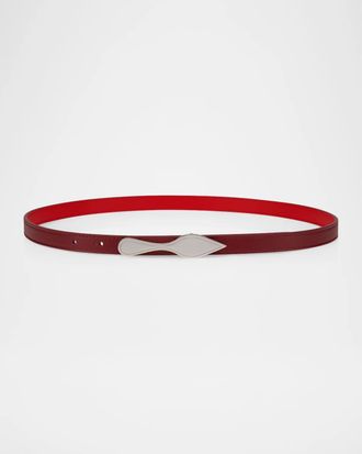 Christian Louboutin Bettina Reversible Leather Belt